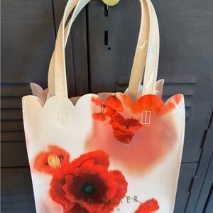 Ted Baker Playful Poppy Tote Bag - Cream and Red